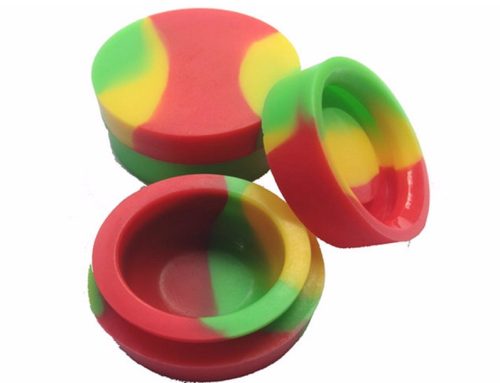 Silicone wax container with multiple color tones