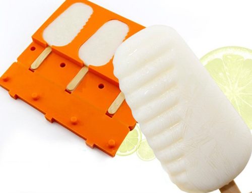 Popsicle-shaped silicone ice mold