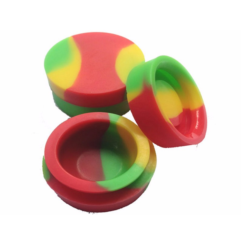 Silicone wax container with multiple color tones